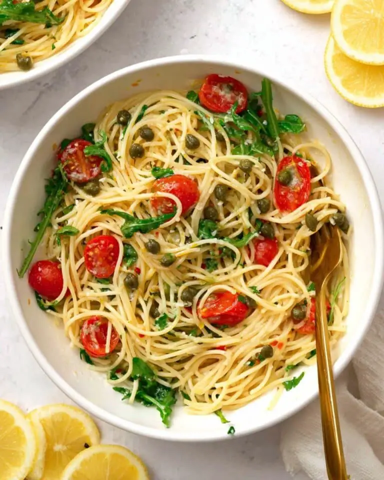 Lemon Capellini Salad with Arugula Recipe