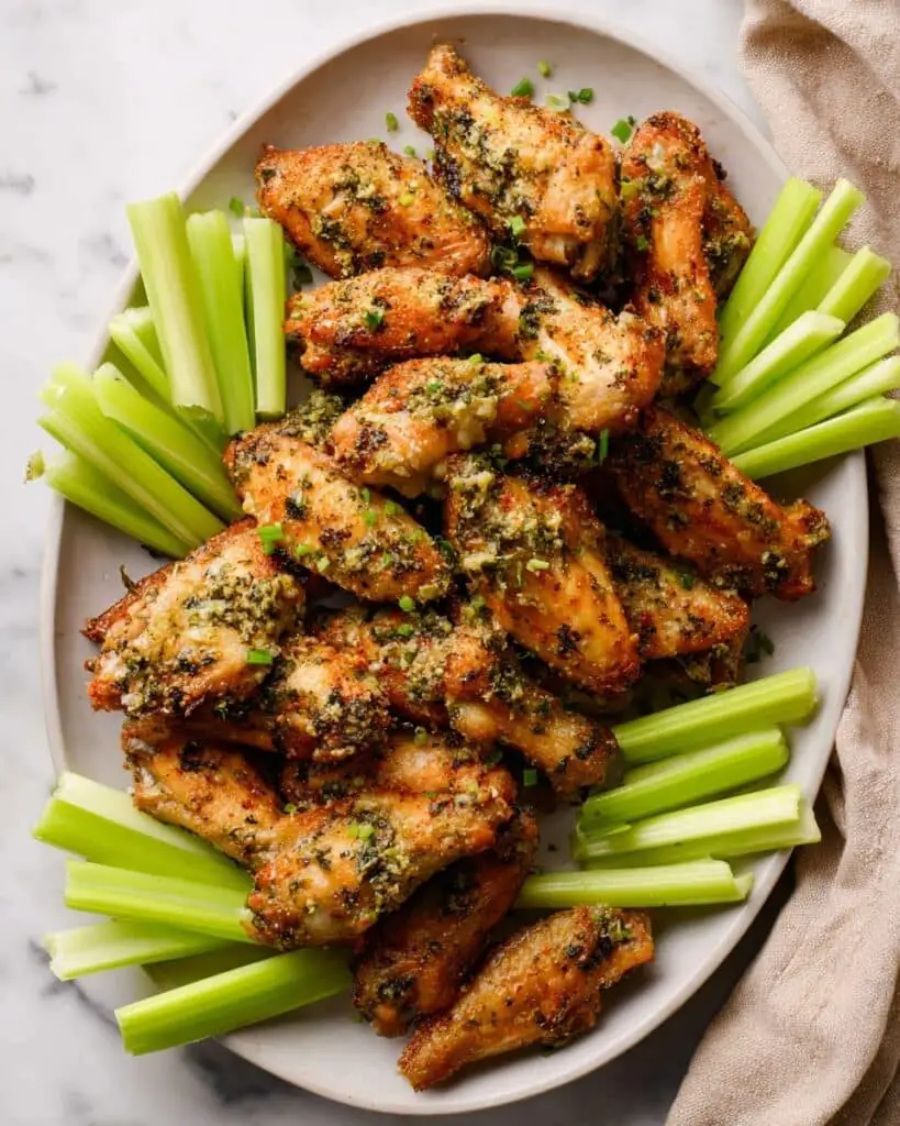 Super Crispy Garlic Parmesan Wings Recipe