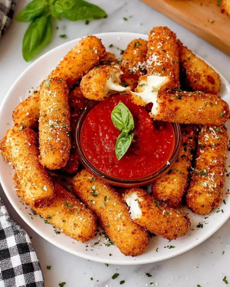 Homemade Crispy Mozzarella Cheese Sticks Recipe