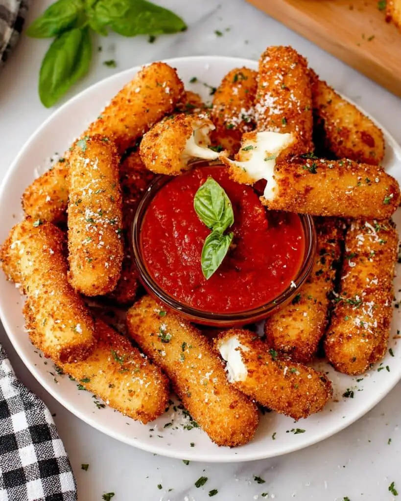 Homemade Crispy Mozzarella Cheese Sticks Recipe