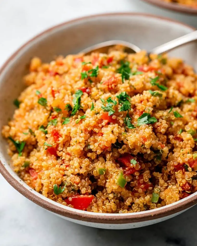 Quick and Healthy Spanish Quinoa Rice {Vegan, Stove & Instant Pot Methods} Recipe