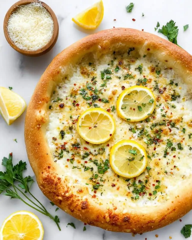 Lemon Pizza with Mozzarella, Parmesan, and Fresh Lemon Recipe