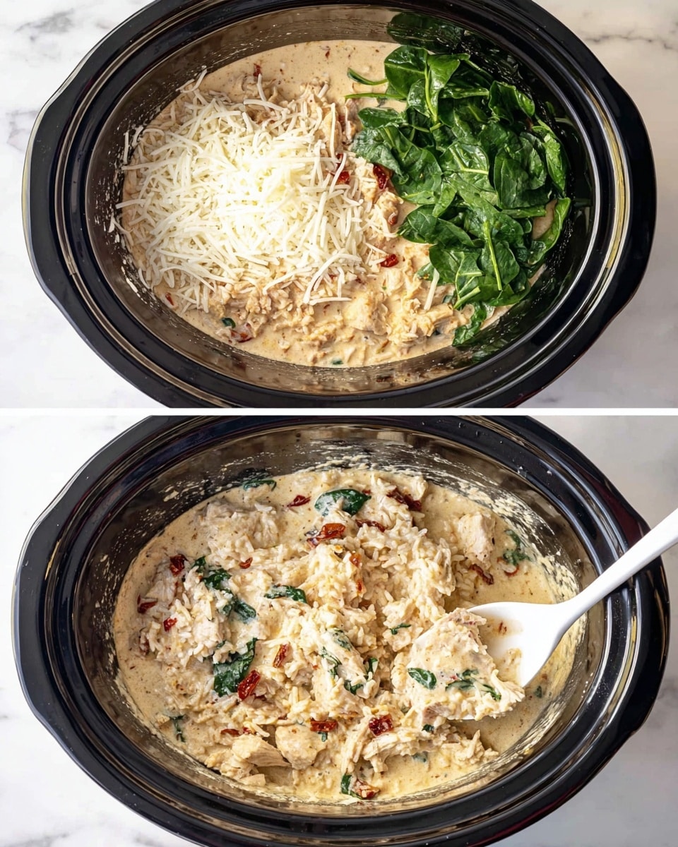 Slow Cooker Creamy Tuscan Chicken Orzo Recipe