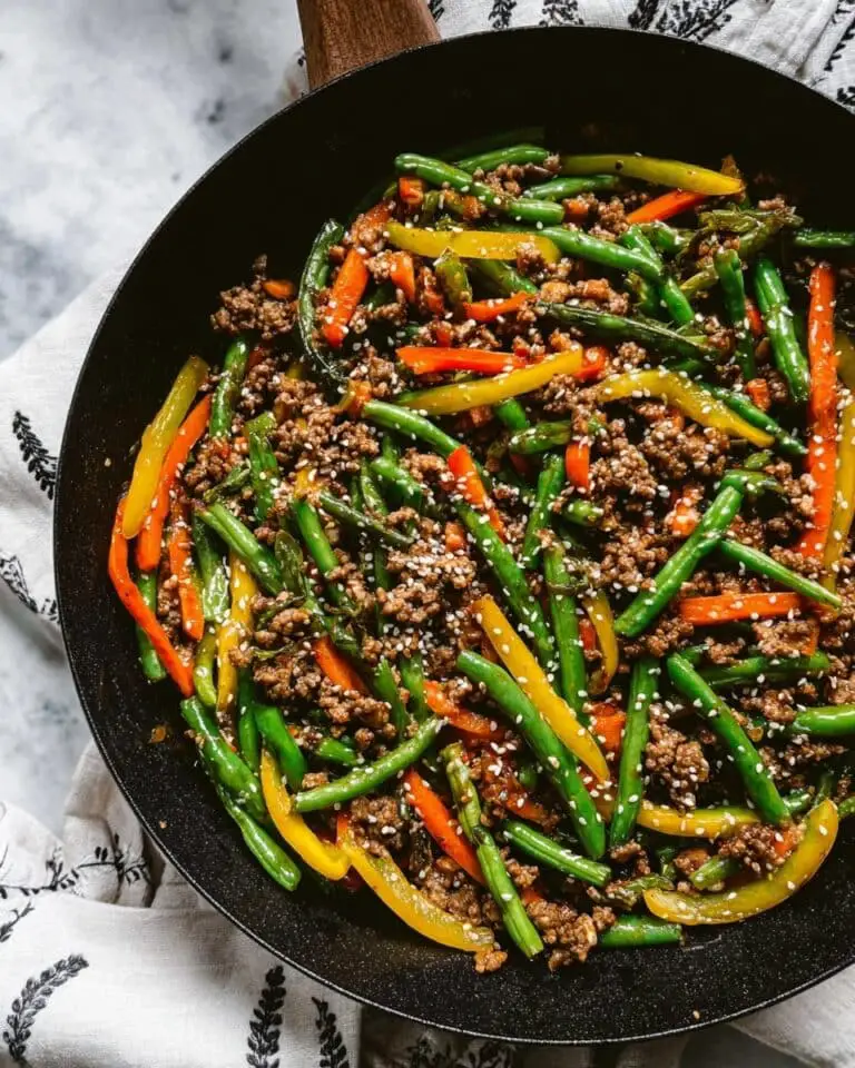 Ground Beef Stir Fry with Vegetables and Ginger Recipe
