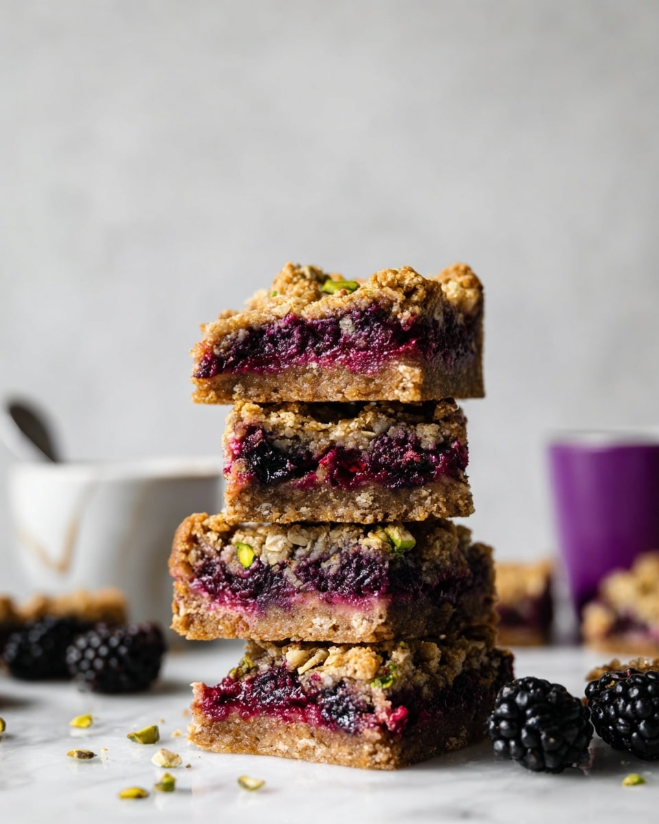 Blackberry Pistachio Crumble Bars Recipe