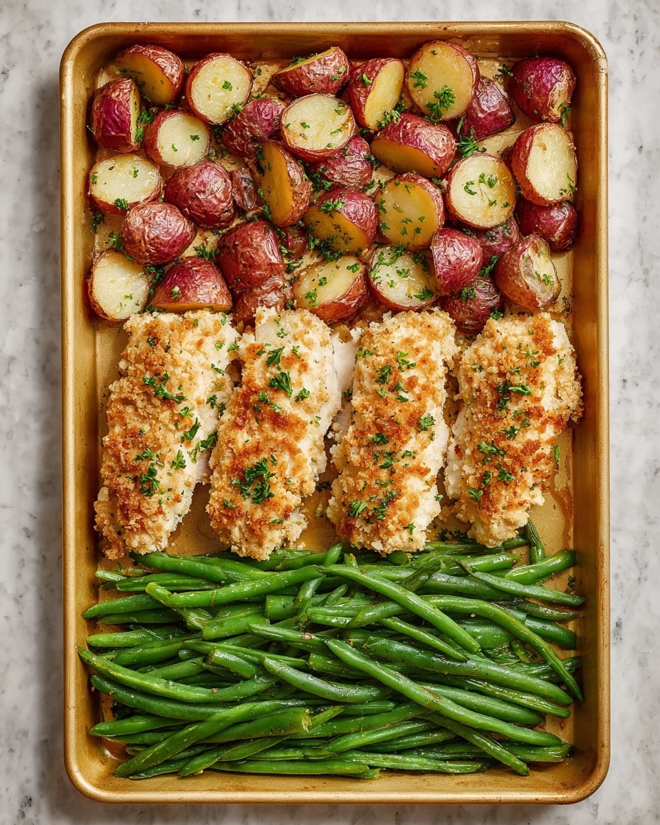 Parmesan Crusted Chicken Sheet Pan Dinner Recipe
