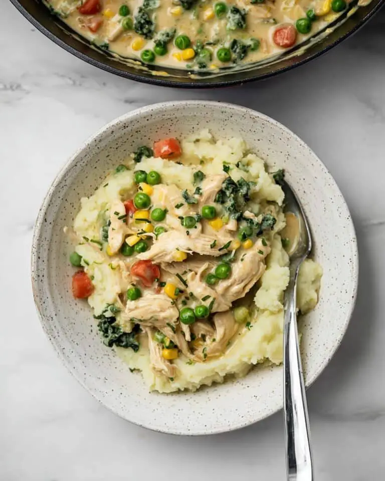 Healthy Crustless Chicken Pot Pie Recipe