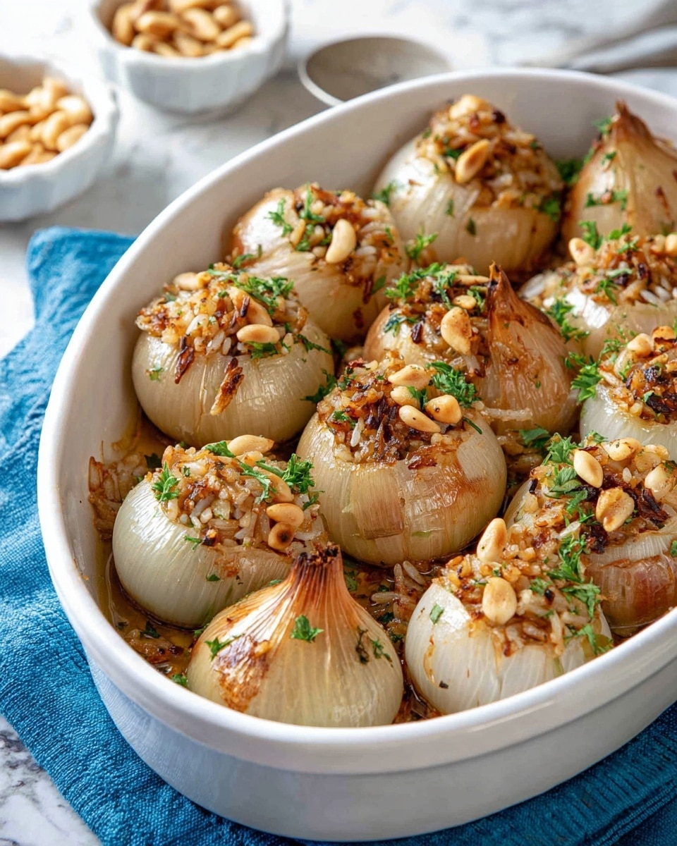 Stuffed Onions with Fragrant Rice and Pine Nuts Recipe