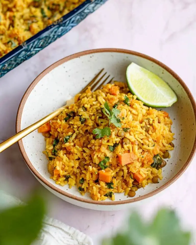 Red Lentil and Basmati Rice Curry Casserole Recipe