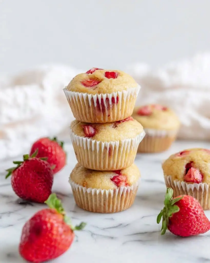 Healthy Strawberry Banana Yogurt Muffins Recipe