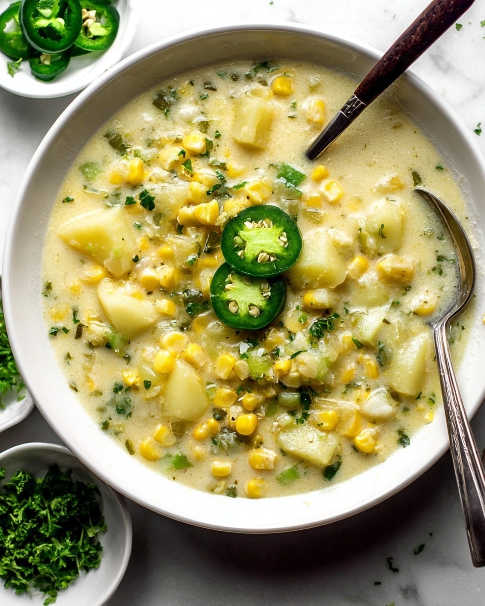 Potato Soup with Corn and Jalapeño Recipe