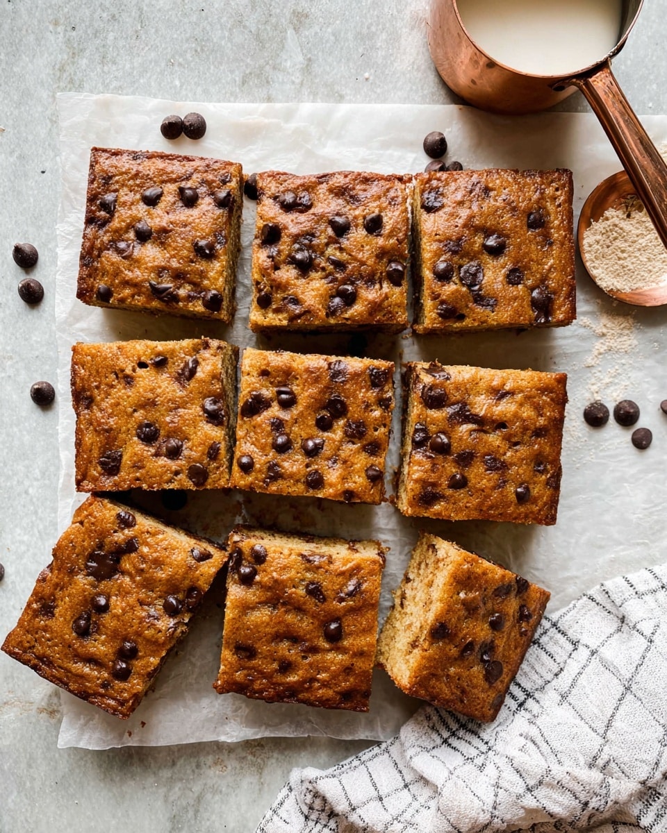 A clear glass bowl filled with a wet, mashed banana mixture that has a chunky texture with visible banana pieces. A light wooden spatula rests inside the bowl, partially covered with the mixture. The bowl sits on a white marbled surface. The image has a bright, natural light highlight and looks like a cooking prep step photo taken with an iphone --ar 4:5 --v 7