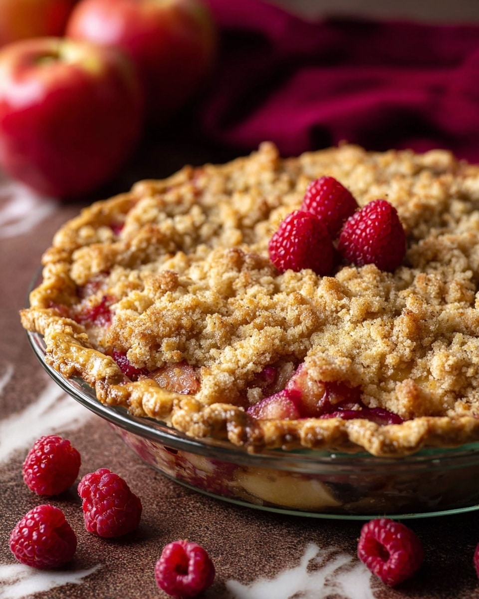 Apple Raspberry Pie with Crumb Topping Recipe