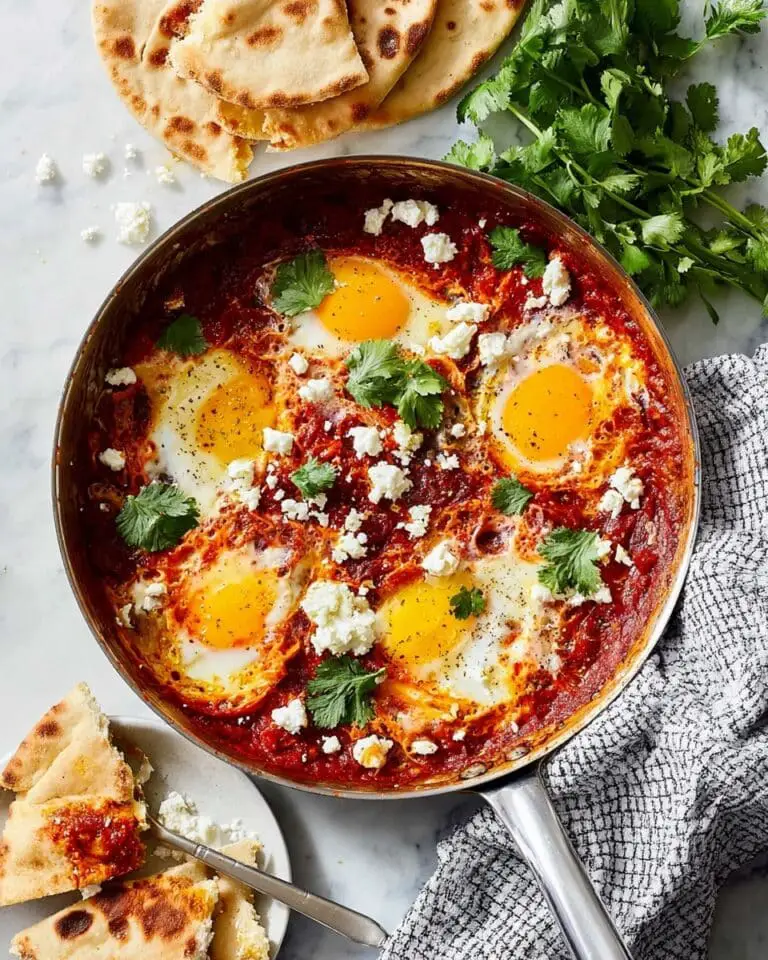 Shakshuka with Feta and Pita Recipe