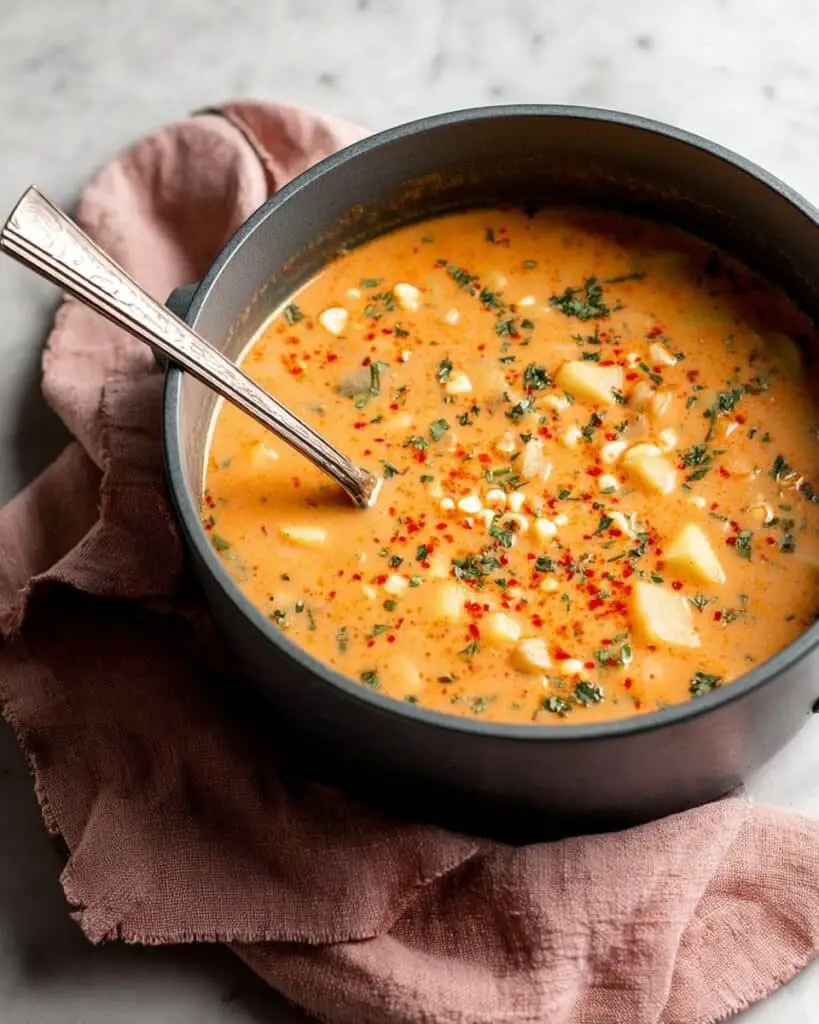 Smoky Vegan Corn Chowder with Potatoes Recipe