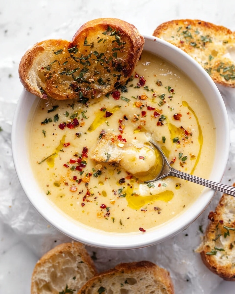 Vegan Garlic Chickpea Soup Recipe