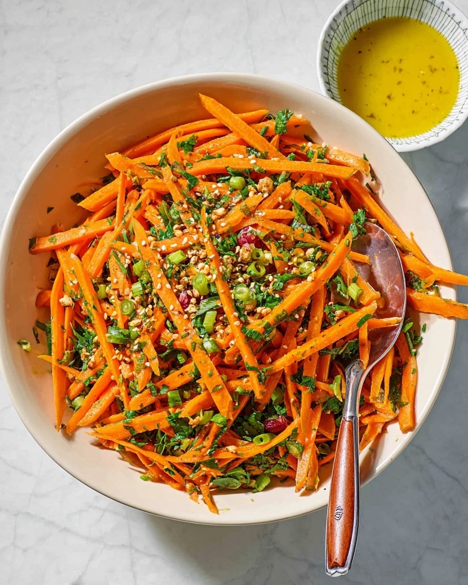 Herby Carrot Salad with Pistachios, Dates, and Tahini Dressing Recipe