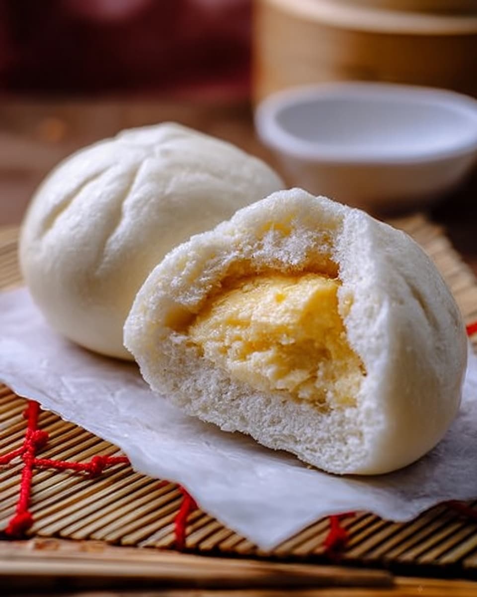 Cantonese Steamed Custard Buns (Nai Wong Bao) Recipe