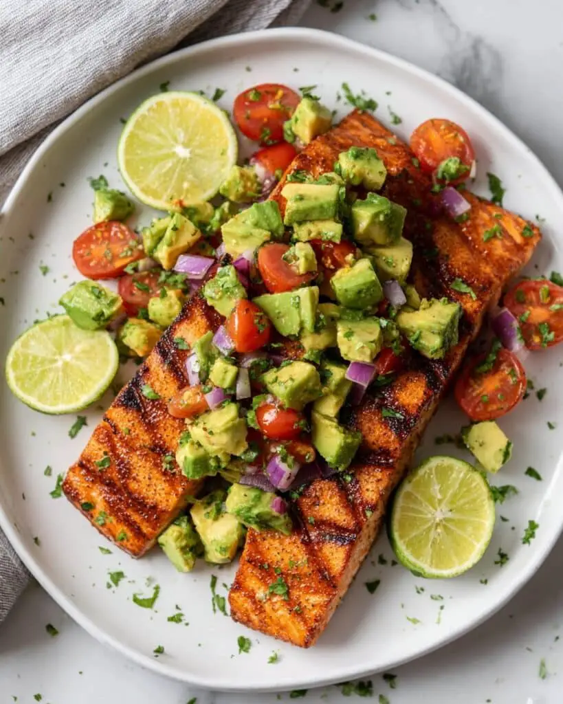 Grilled Salmon with Avocado Salsa Recipe