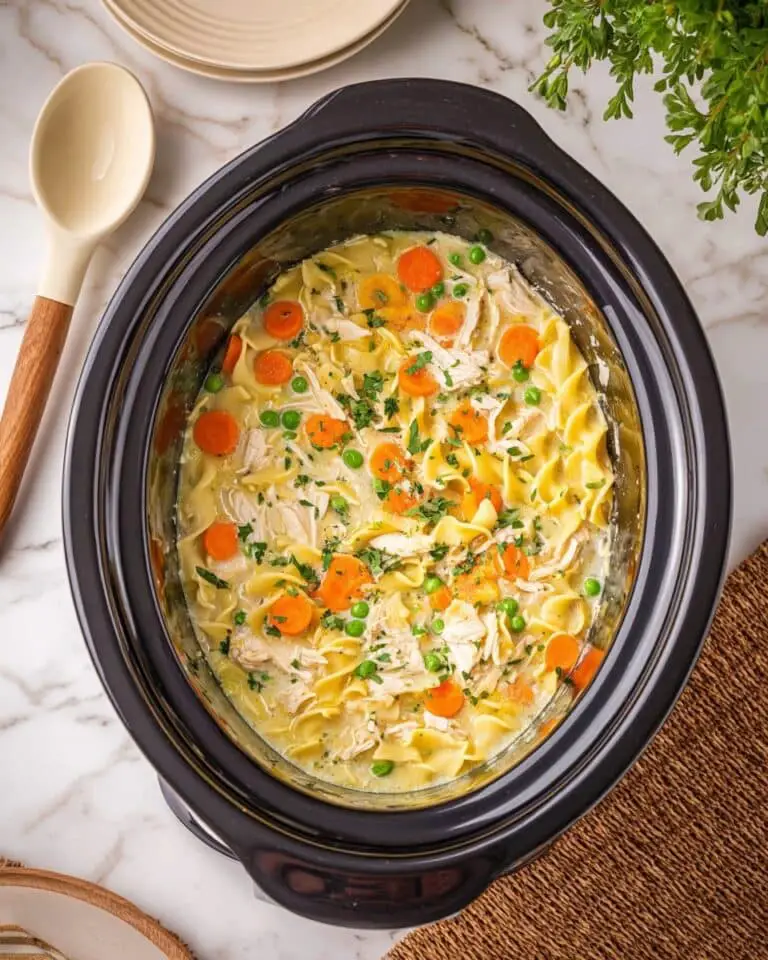 Crockpot Creamy Chicken Noodle Soup Recipe