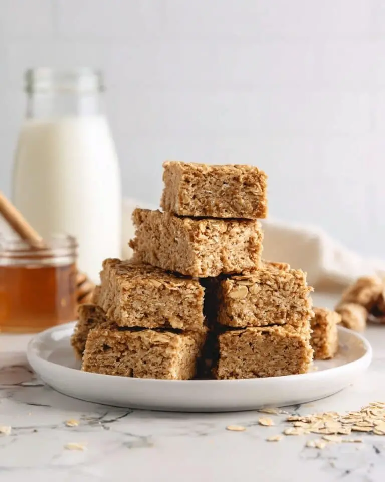 3-Ingredient Peanut Butter Honey Oat Bars Recipe