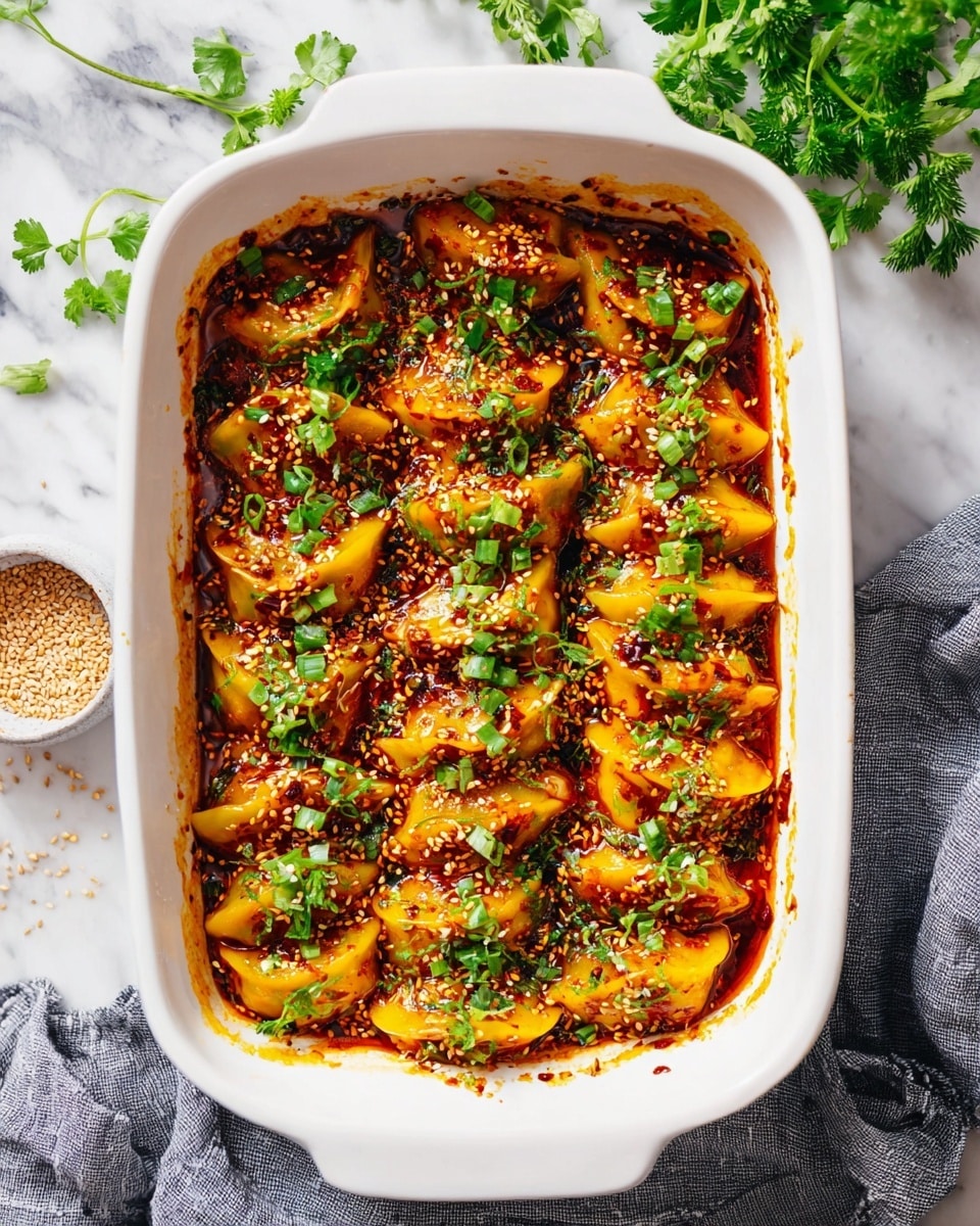 One Pan Coconut Curry Wontons Dinner Recipe