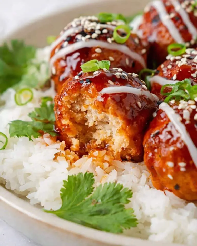Salmon Meatballs with Sesame-Ginger BBQ Sauce Recipe