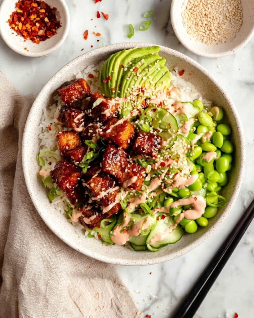 Honey Sriracha Salmon Bowls Recipe