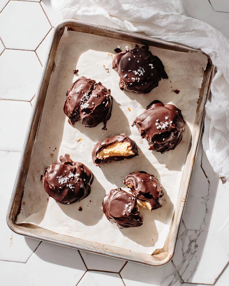 Peanut Butter Frozen Yogurt Bites with Chocolate and Sea Salt Recipe