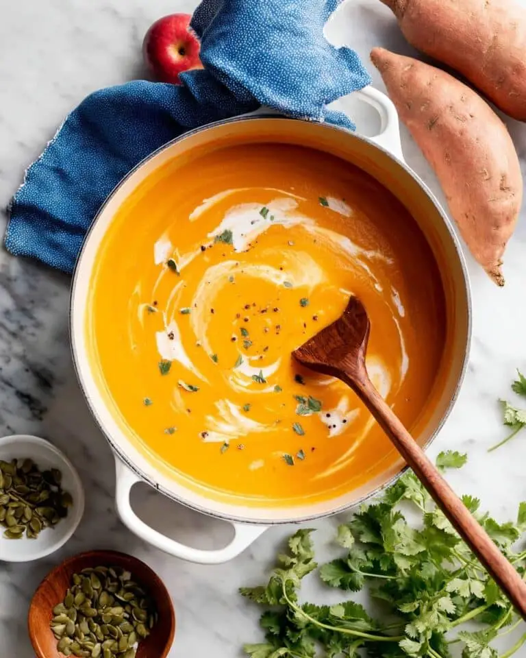 Creamy Sweet Potato and Apple Soup with Coconut Milk Recipe