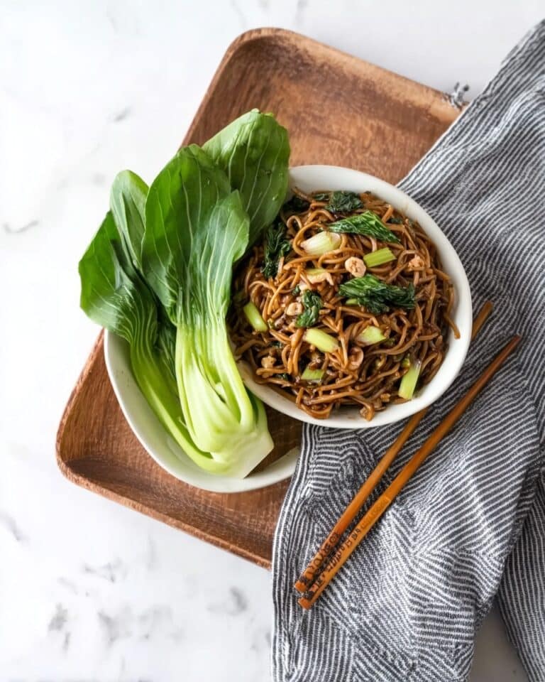 Spicy Garlic Soba Noodles with Bok Choy Recipe