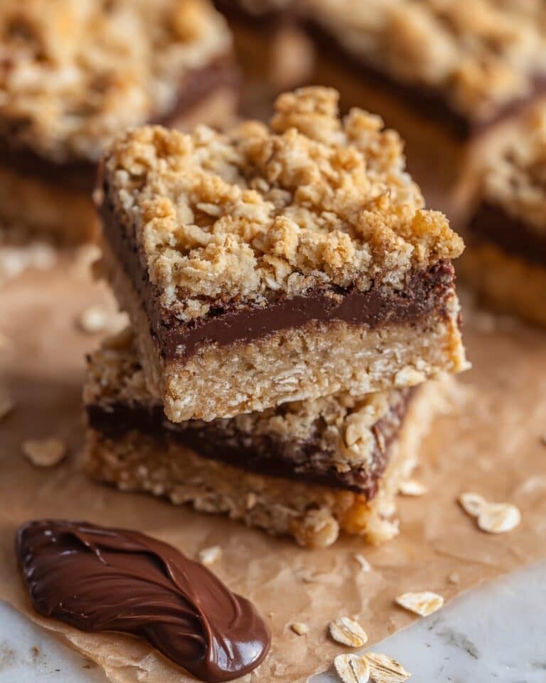 Nutella Oatmeal Bars Recipe