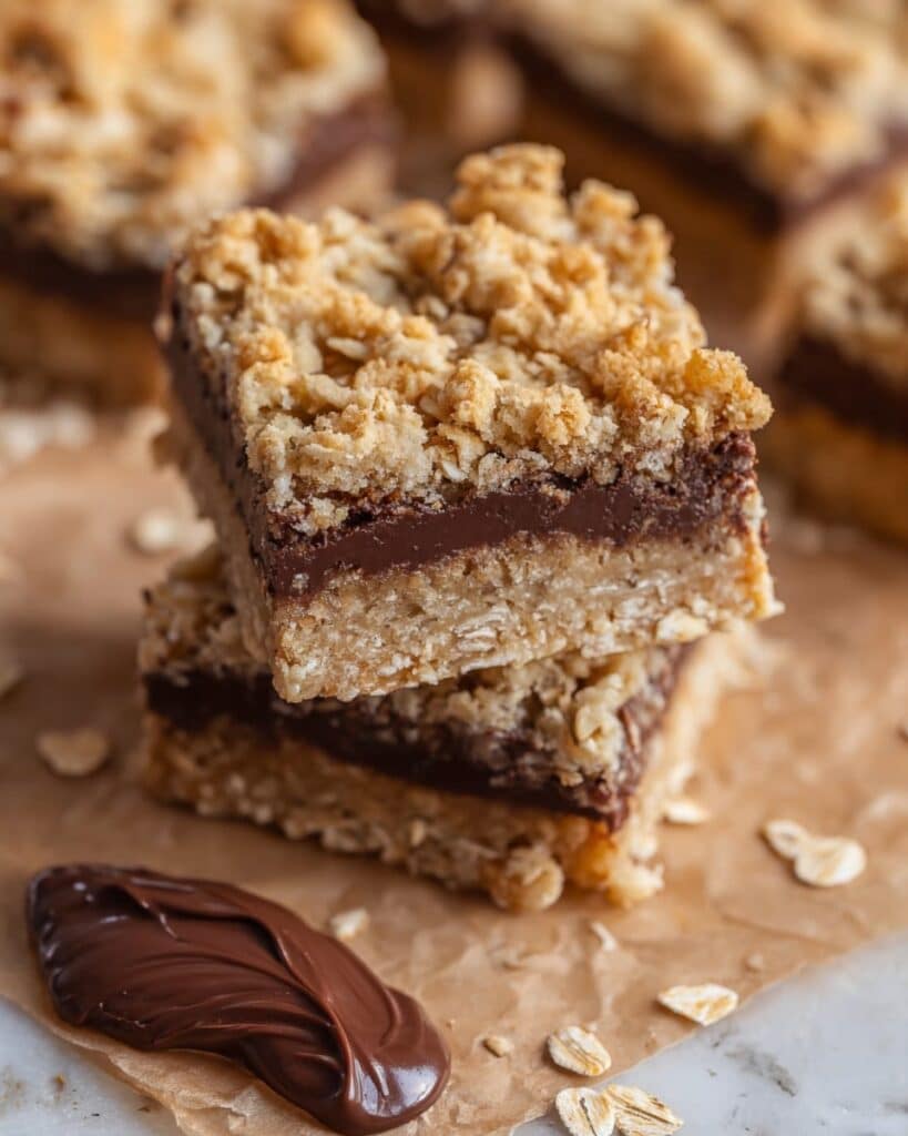 Nutella Oatmeal Bars Recipe