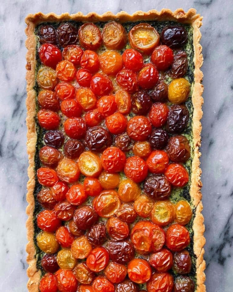 Roasted Cherry Tomato Tart with Pesto Recipe