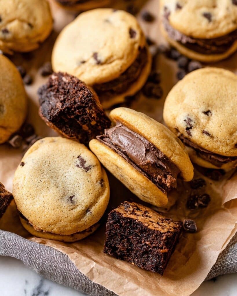 Brownie-Stuffed Chocolate Chip Cookies Recipe