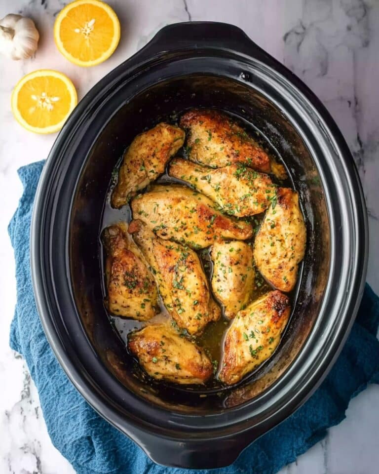 Crock Pot Lemon Garlic Chicken Recipe