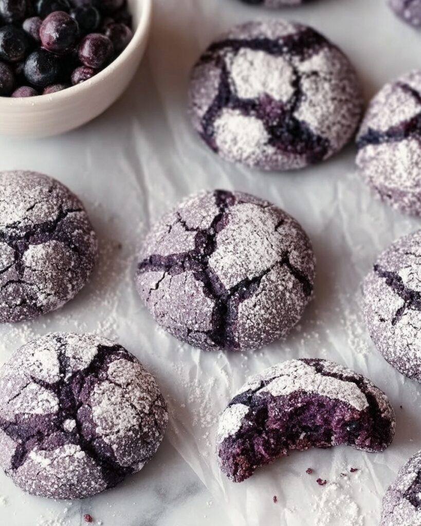 Blueberry Crinkle Cookies Recipe