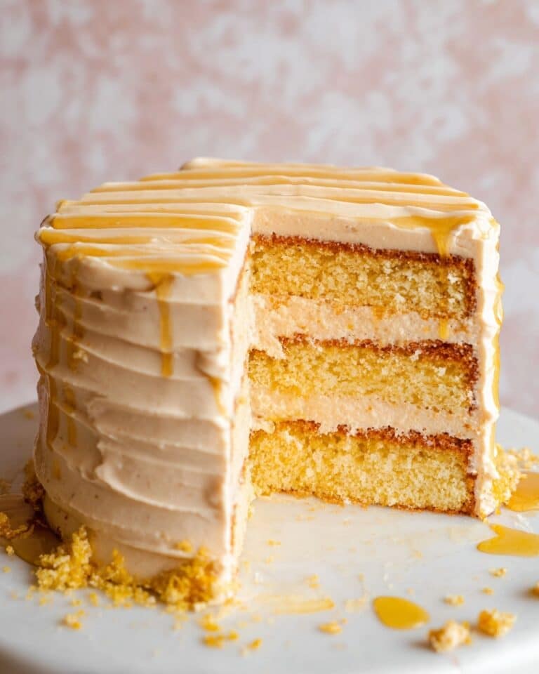 Cornbread Cake with Whipped Honey Buttercream Frosting Recipe