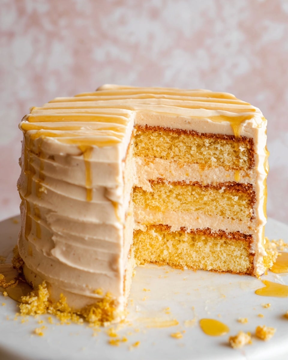 Cornbread Cake with Whipped Honey Buttercream Frosting Recipe