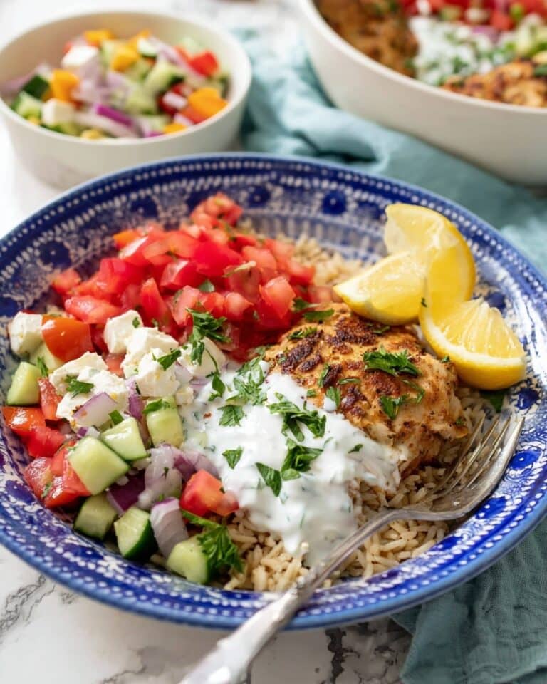 Easy Greek Chicken and Rice Bowl Recipe