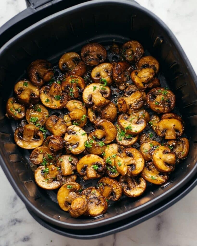 Air Fryer Mushrooms with Parmesan and Thyme Recipe