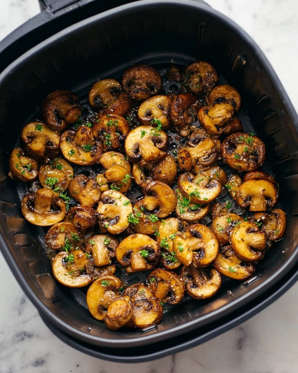 Air Fryer Mushrooms with Parmesan and Thyme Recipe