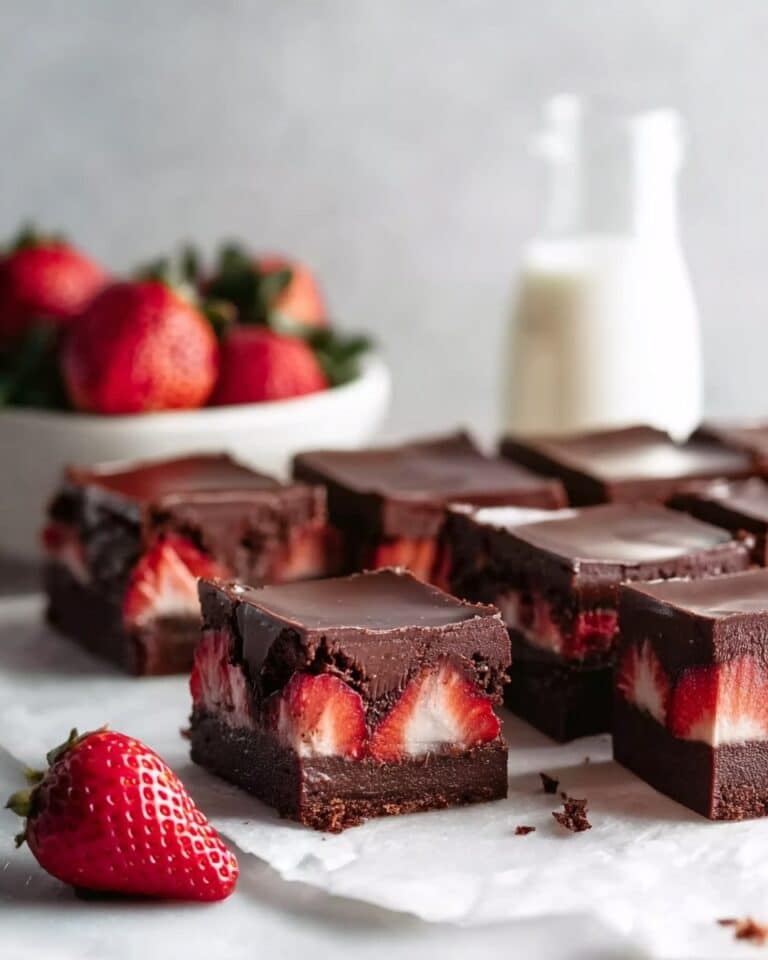 Chocolate-Covered Strawberry Brownies Recipe