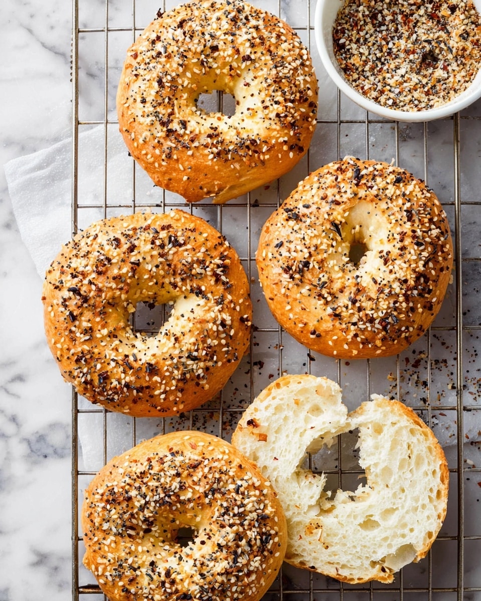 Baked Protein Bagels with Cottage Cheese Recipe