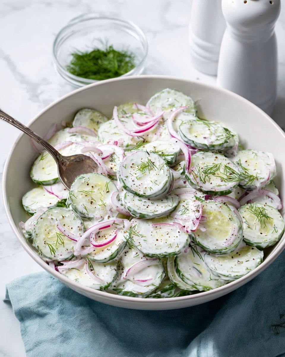 Creamy Cucumber Salad Recipe