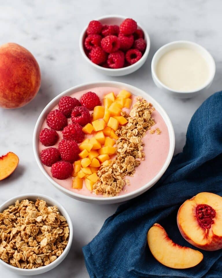 Raspberry Peach Smoothie Bowl Recipe