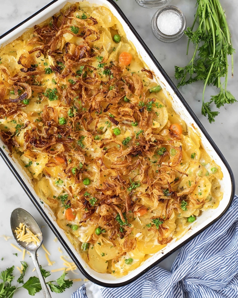 Chicken and Potato Casserole with Crispy Onions Recipe