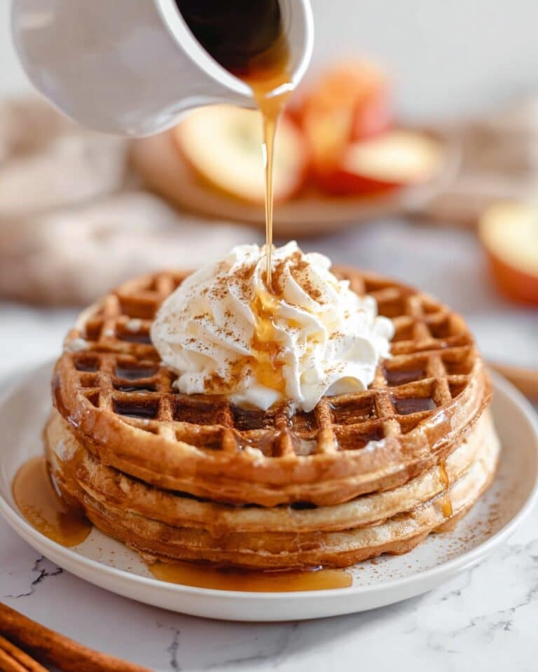 Homemade Apple Cinnamon Waffles Recipe