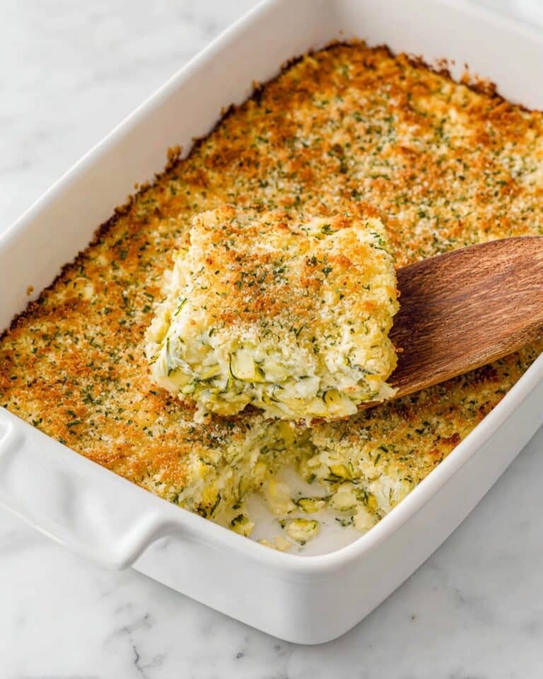 Cheesy Zucchini and Rice Casserole with Parmesan and Italian Seasoning Recipe