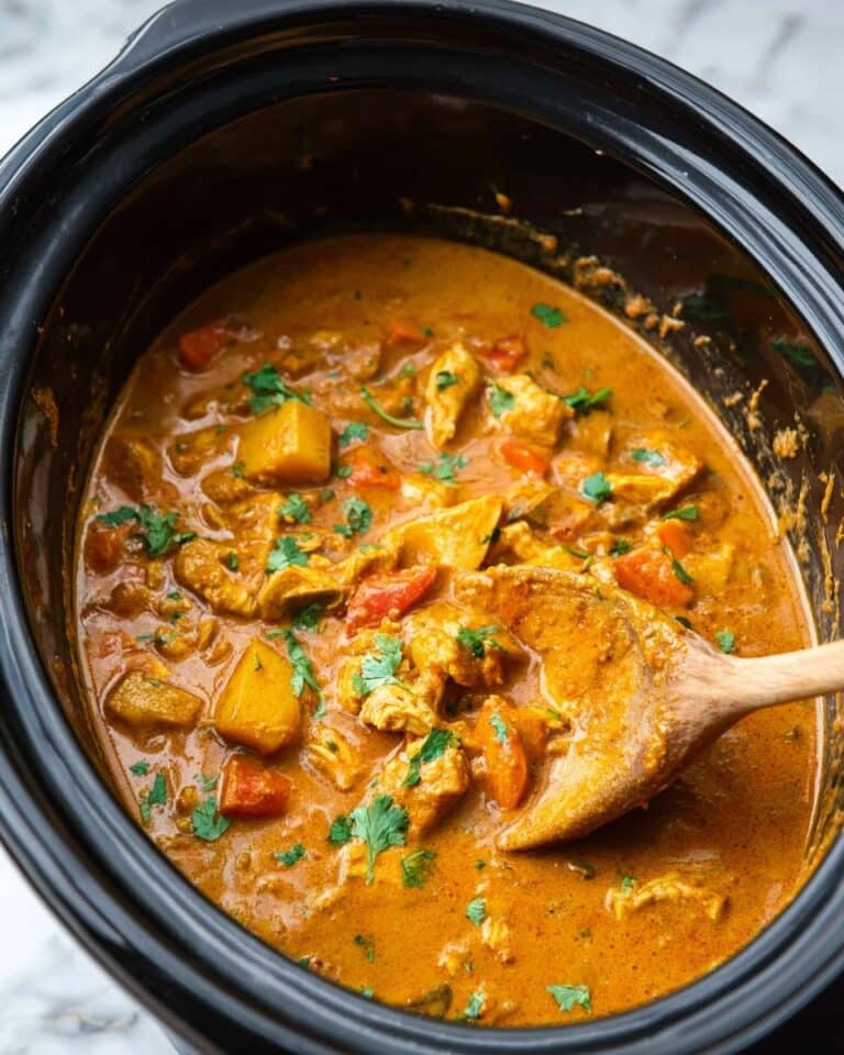 Creamy Coconut Curry Chicken with Potatoes and Chickpeas Recipe